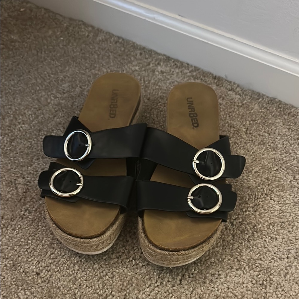 Black Platform Sandals